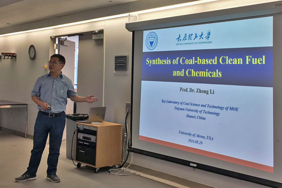 Prof. Zhong Li giving a seminar